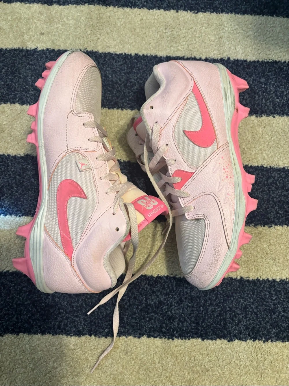 Air Jordan Pink Stadium Cleats